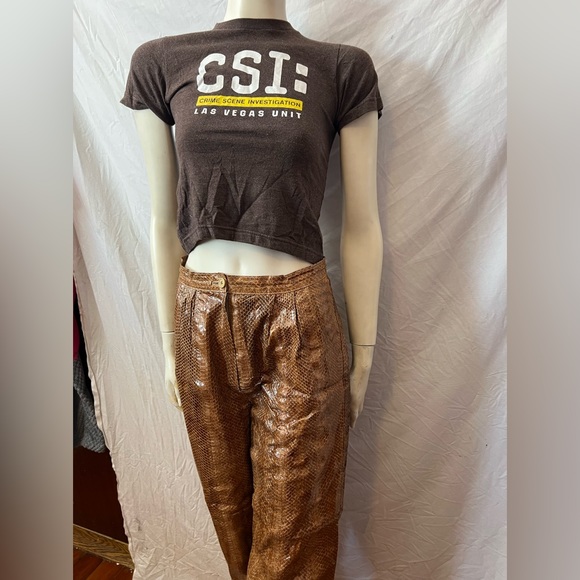 Vintage 80’s real snake skin Elodia high waisted whip snake leather pants - Picture 10 of 16